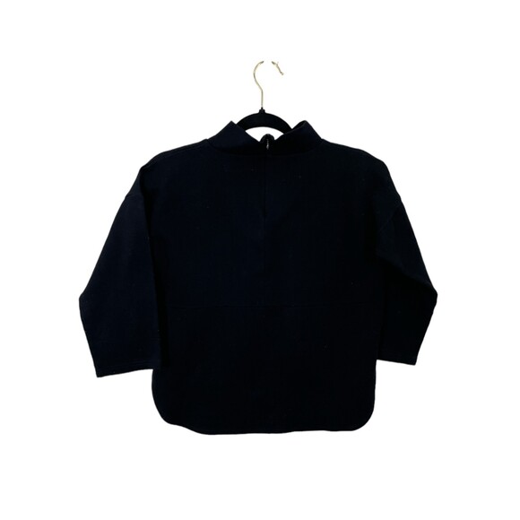 Madewell Painters Black Cropped Mock Neck Pullover Top Size XS - Picture 1 of 6
